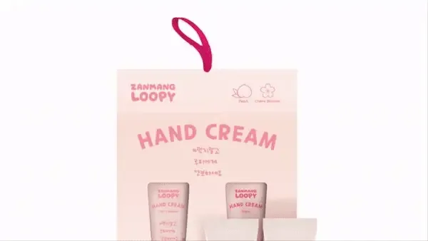 20 SET Zanmang Loopy Character Hand Creams Cute Small Gifts 30ml 2 pieces Peach Cherry Blossom Scent