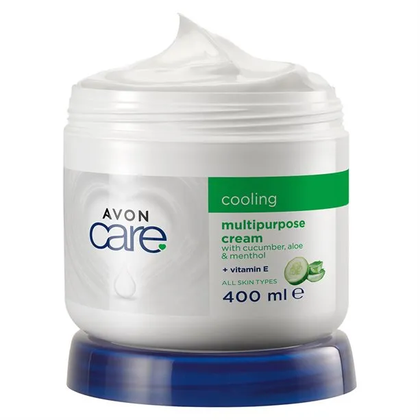 Avon Care Cucumber & Aloe & Menthol Cooling Multipurpose Cream for Face, Hands & Body - 400ml