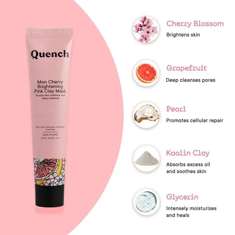 Brightening Pink Clay Mask with Cherry Blossom Radiance Mini - Pack of 2