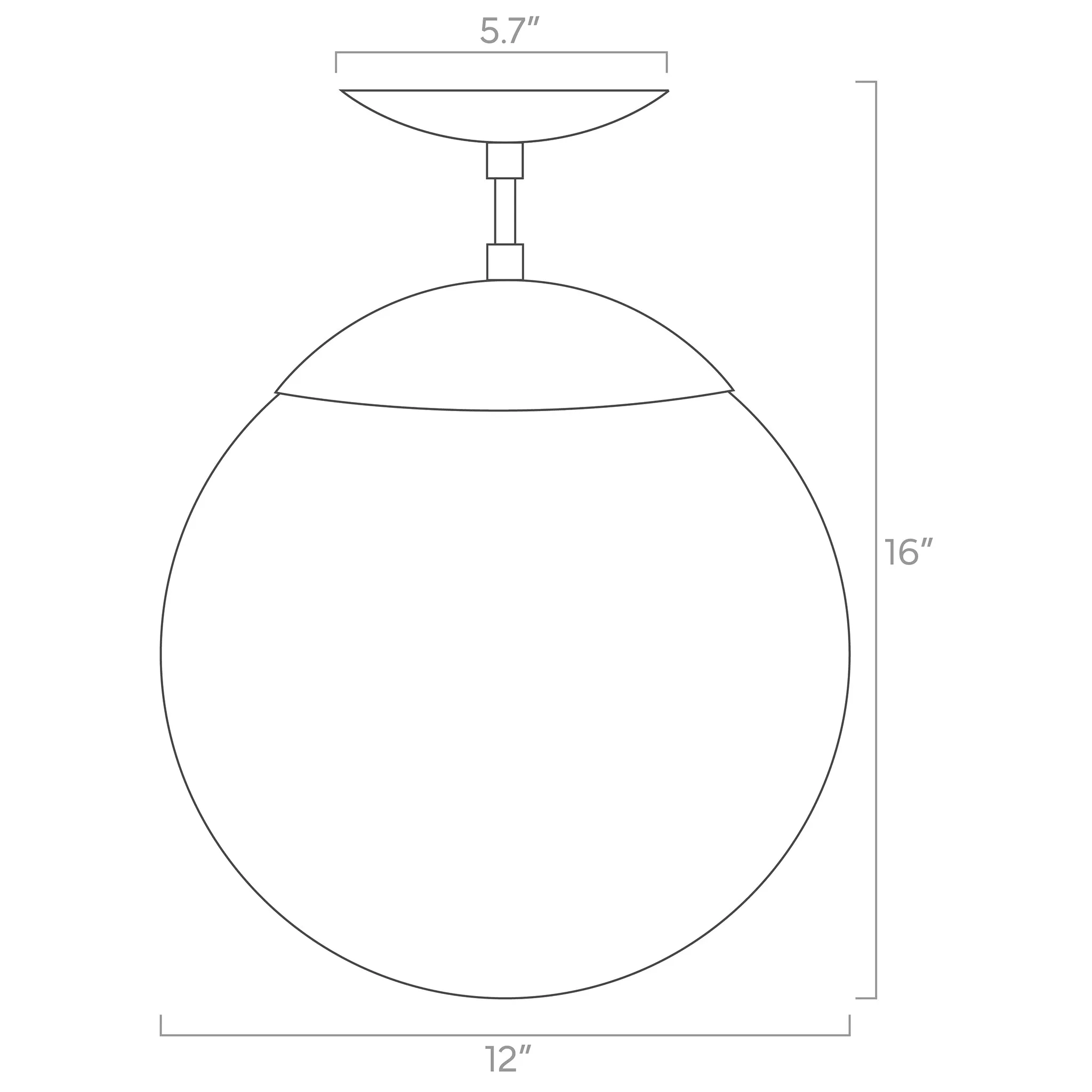 Cap Flush Mount 12"