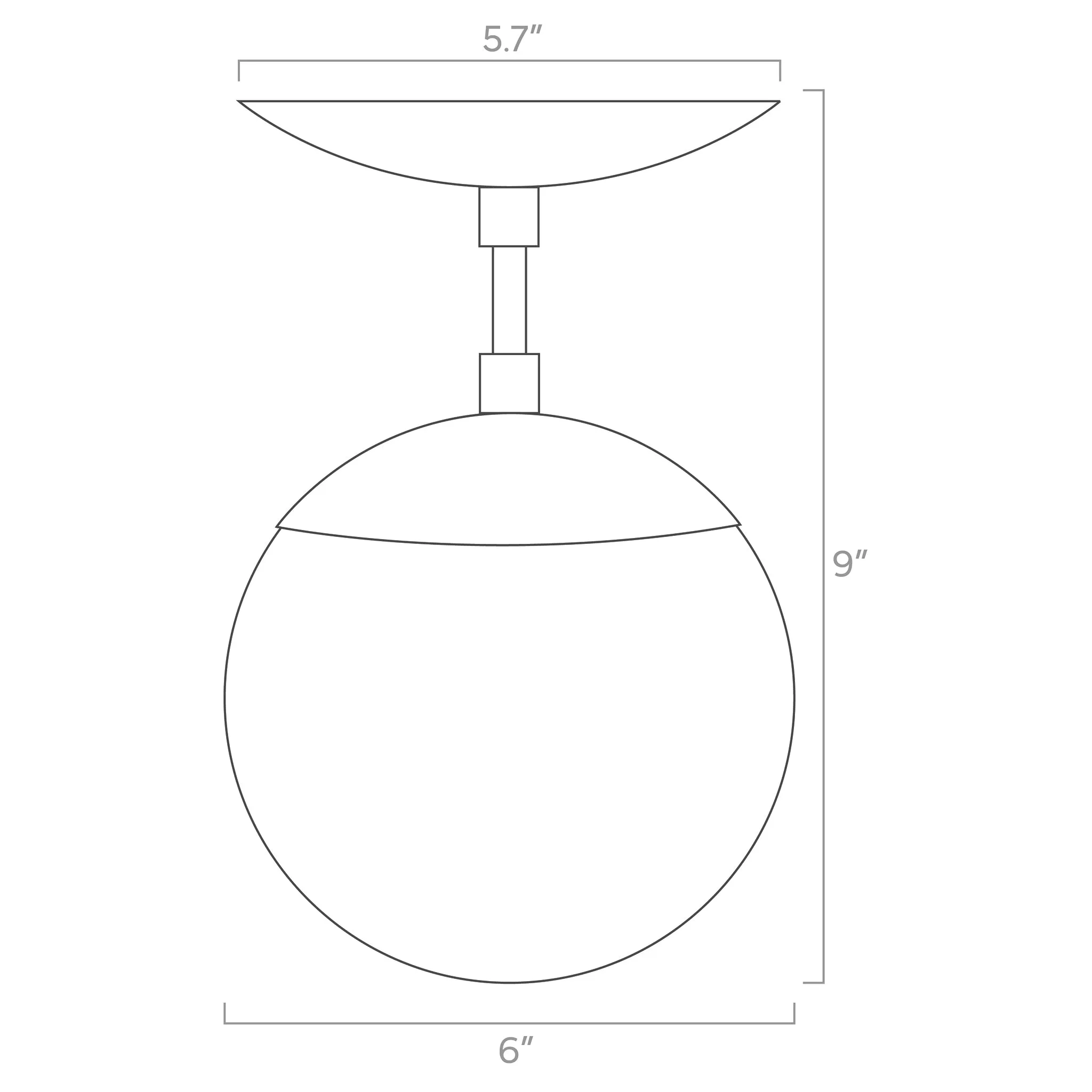 Cap Flush Mount 6"