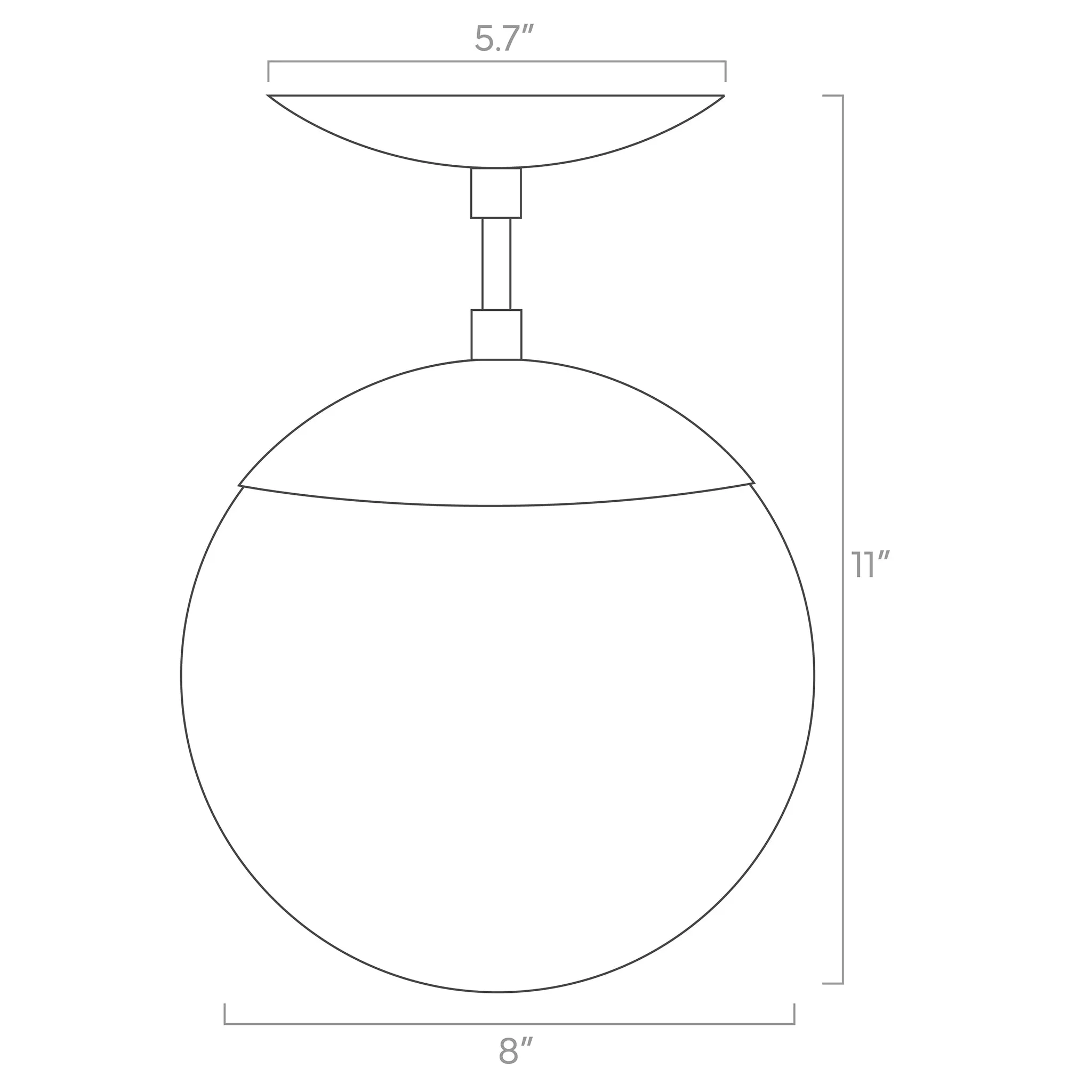 Cap Flush Mount 8"