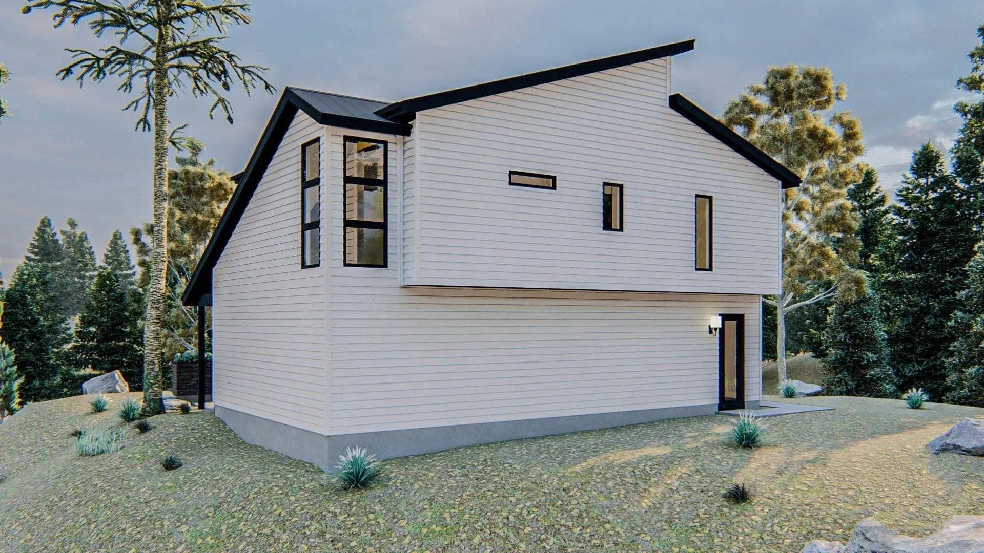 Compact 2-Bedroom Home Plan with Front Garage and Efficient Design