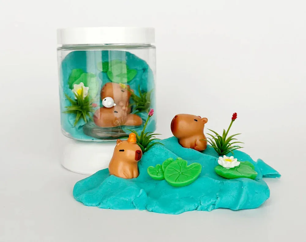 Earth Grown KidDough: Dough-to-Go Capybara Mini Play Kit