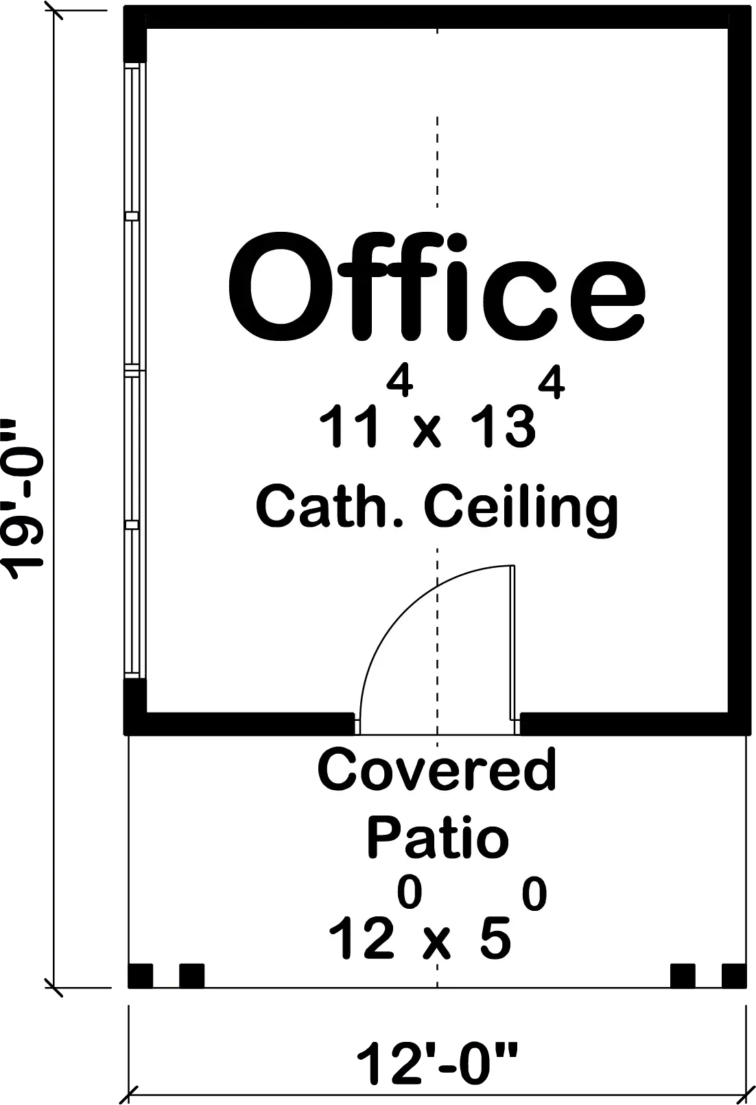 Efficient 172 sq. ft. Home with Covered Porch and Home Office