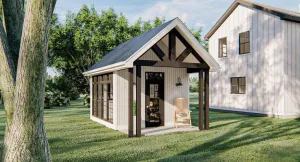 Efficient 172 sq. ft. Home with Covered Porch and Home Office