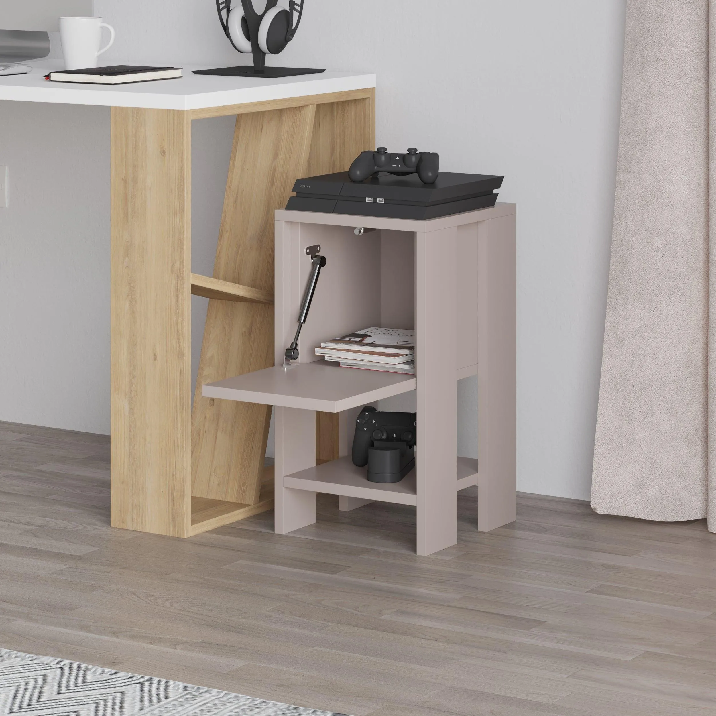 Ema Modern Bedside Table Bedroom Furniture 30cm Width