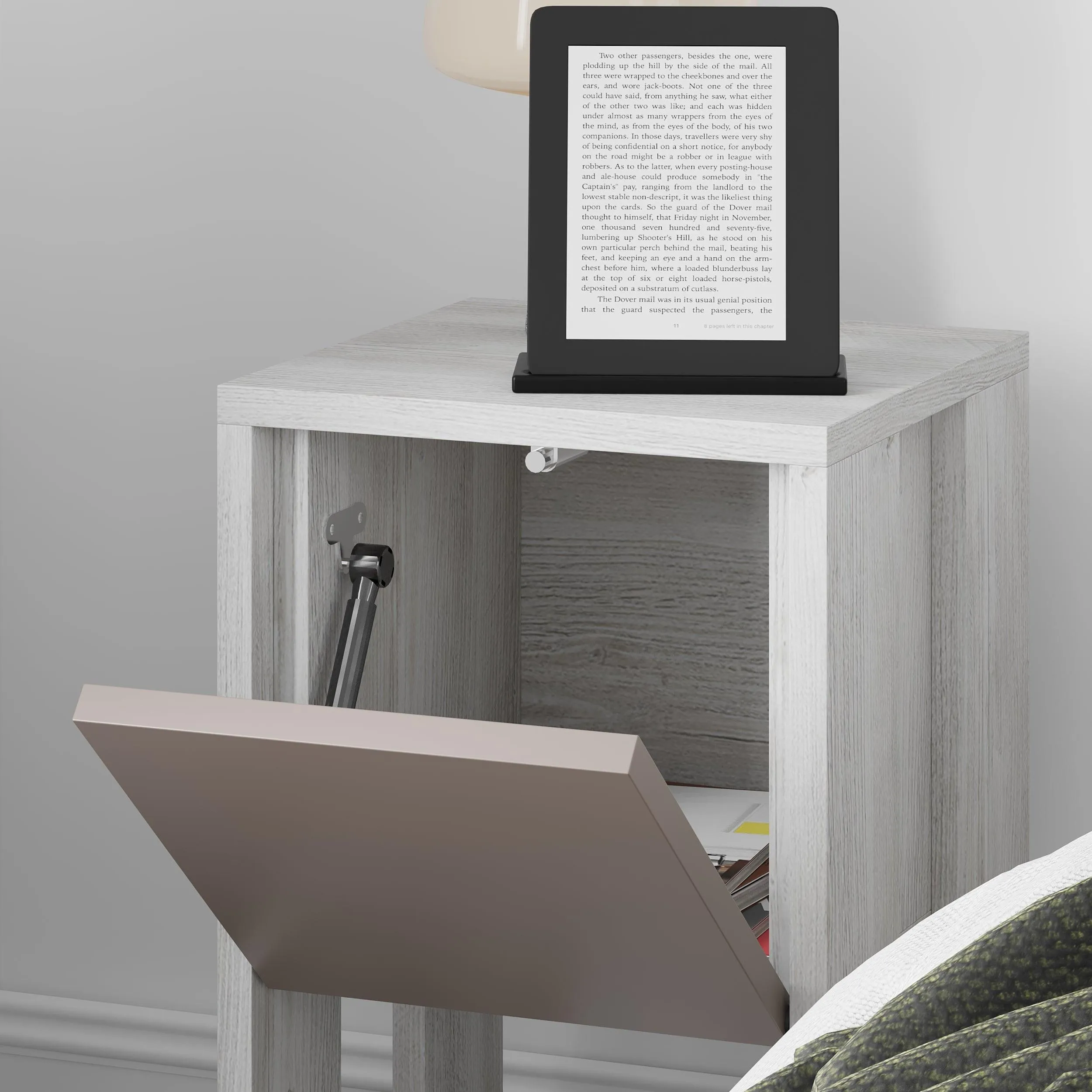 Ema Modern Bedside Table Bedroom Furniture 30cm Width