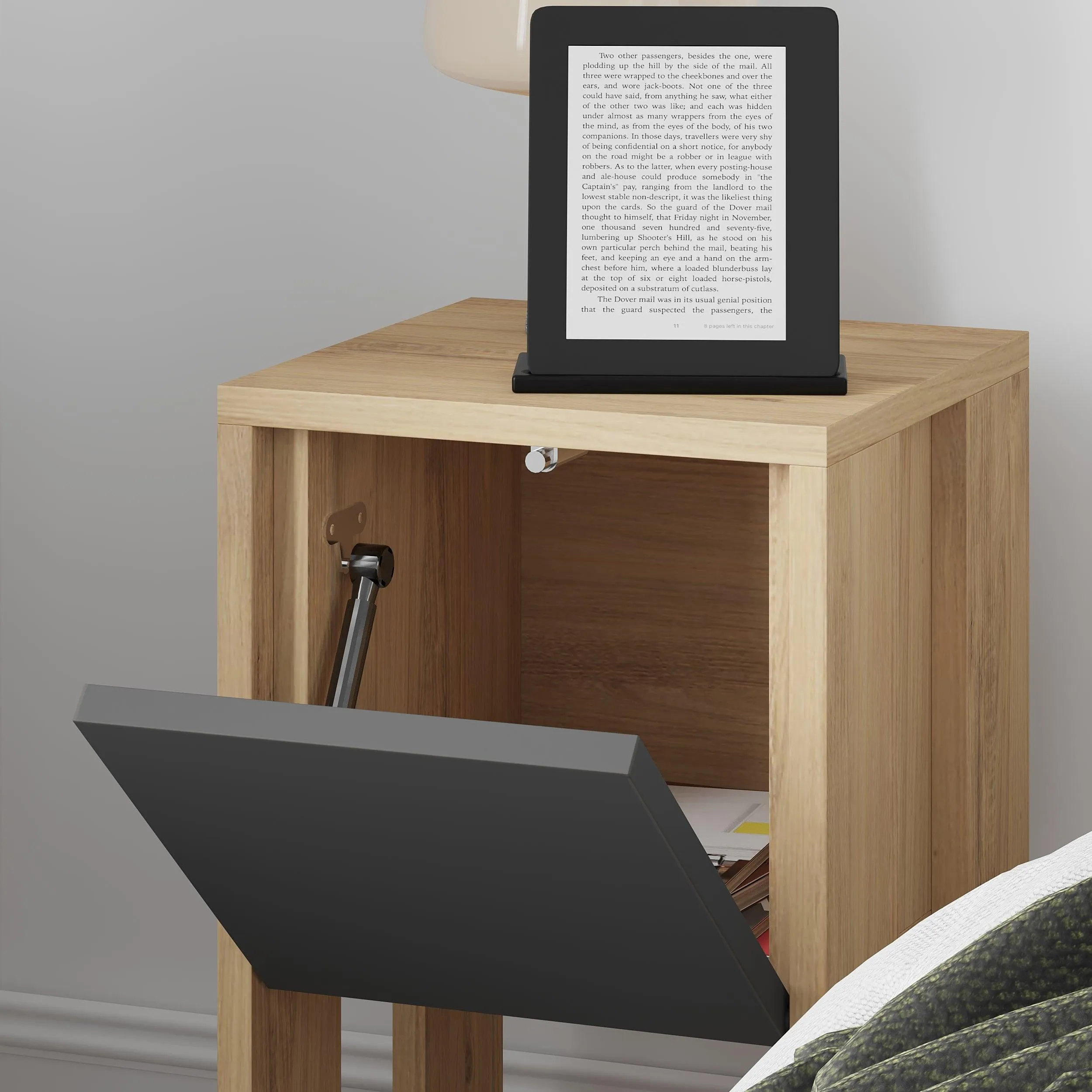 Ema Modern Bedside Table Bedroom Furniture 30cm Width