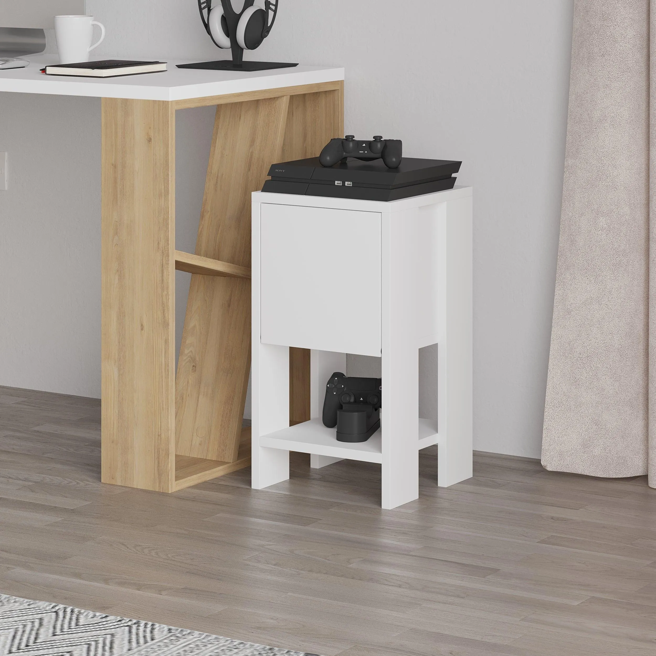 Ema Modern Bedside Table Bedroom Furniture 30cm Width