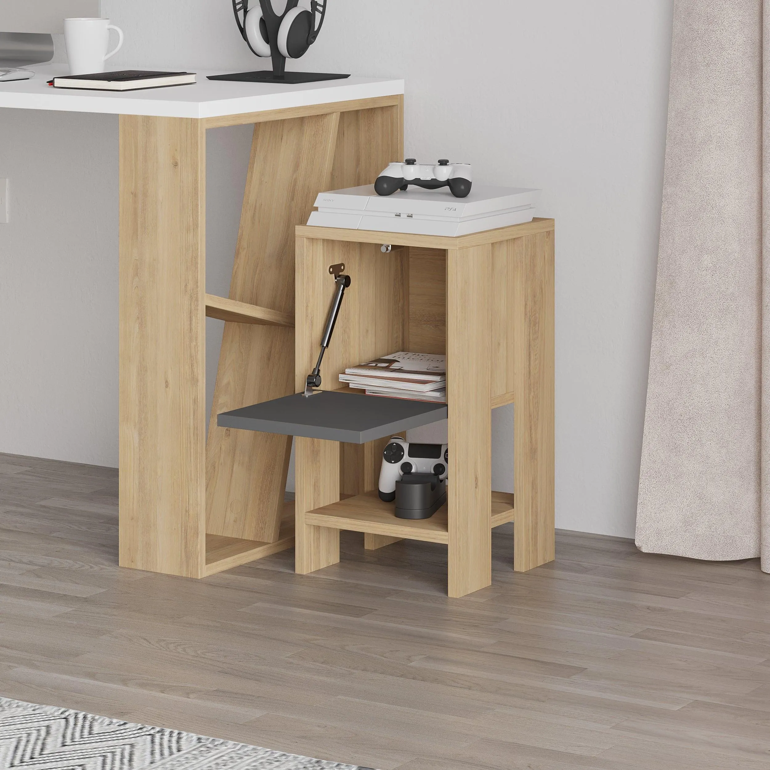 Ema Modern Bedside Table Bedroom Furniture 30cm Width