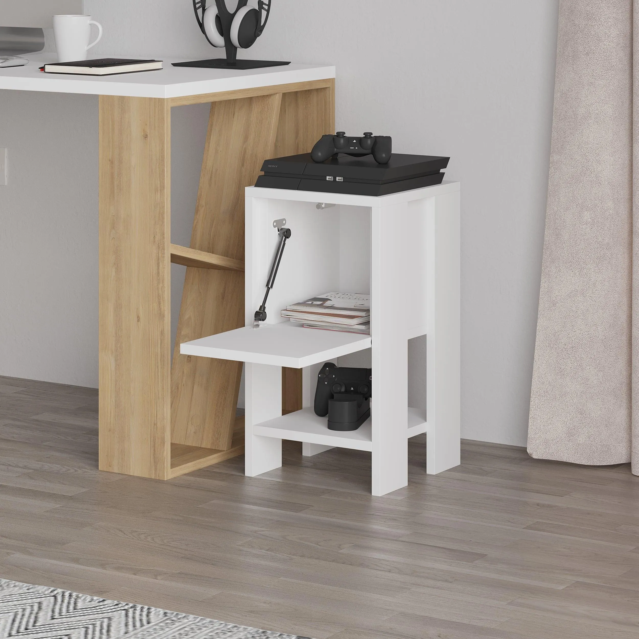 Ema Modern Bedside Table Bedroom Furniture 30cm Width