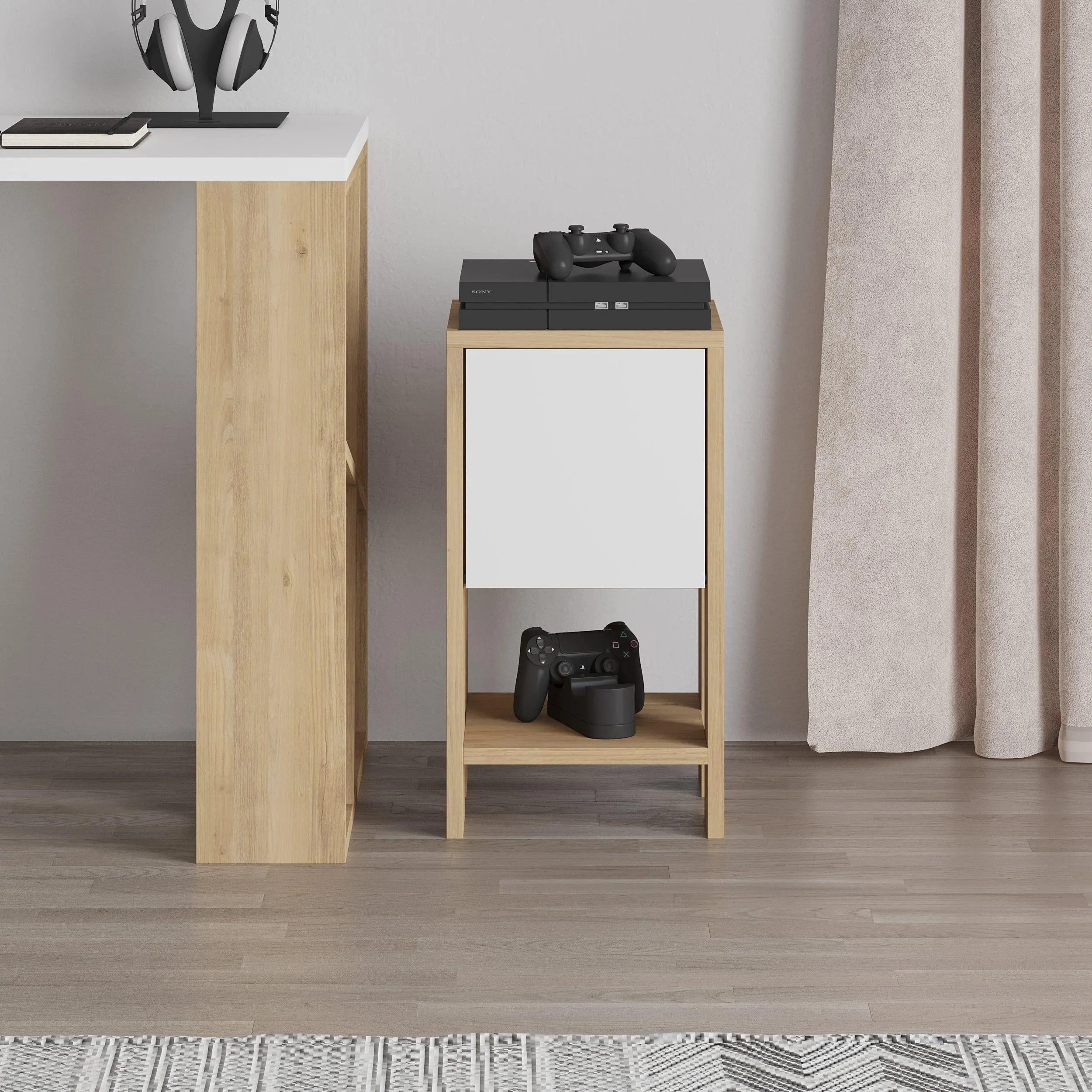 Ema Modern Bedside Table Bedroom Furniture 30cm Width