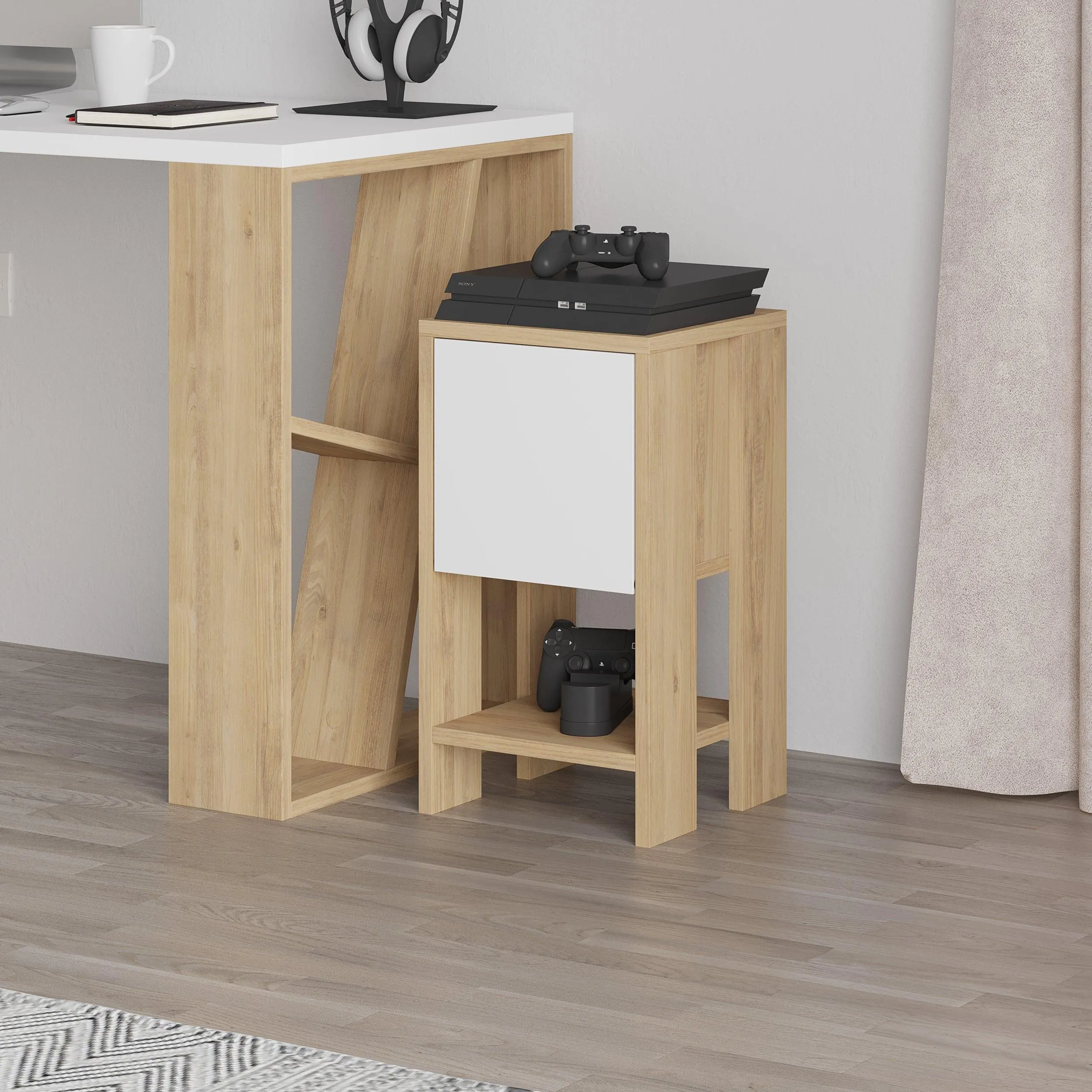 Ema Modern Bedside Table Bedroom Furniture 30cm Width