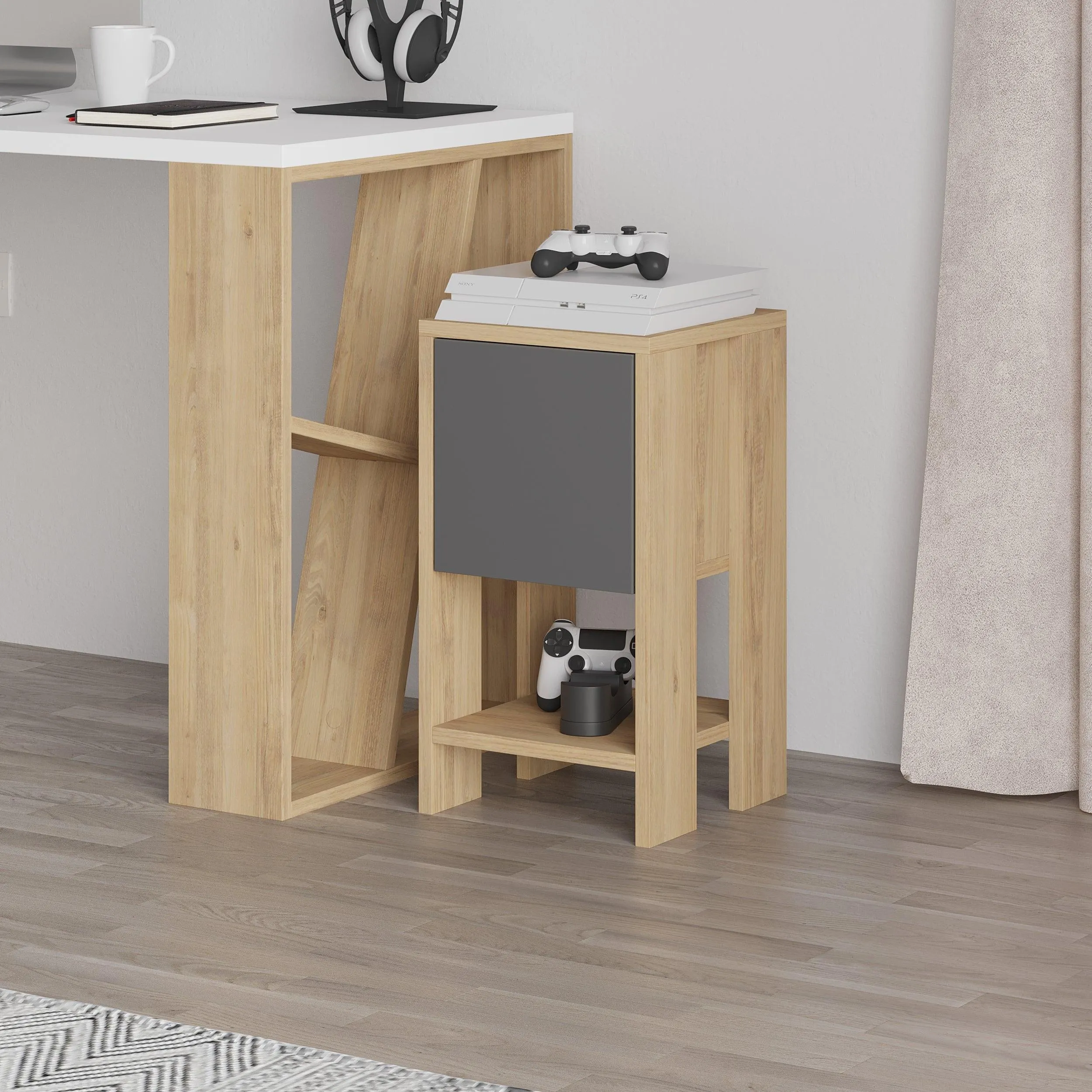 Ema Modern Bedside Table Bedroom Furniture 30cm Width