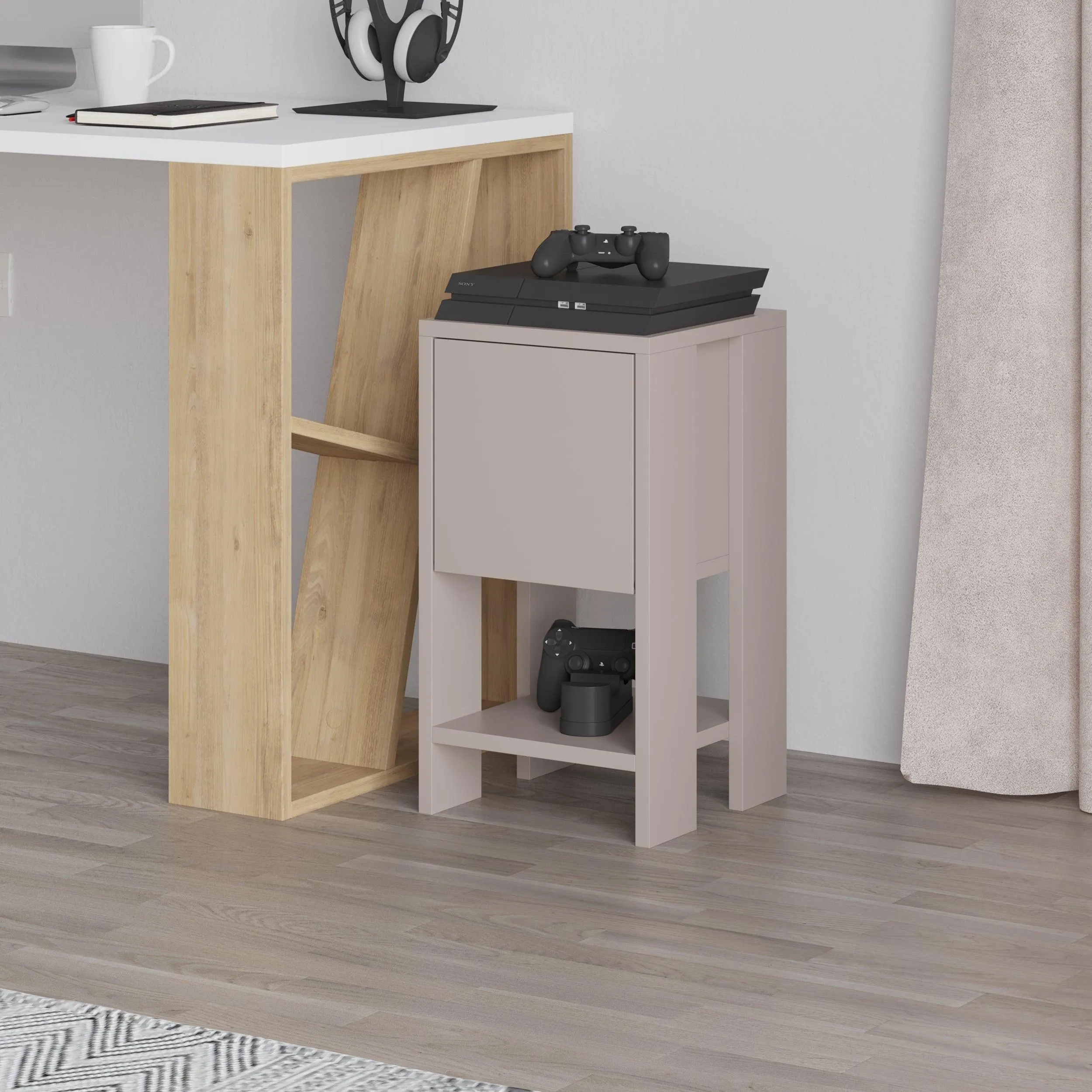 Ema Modern Bedside Table Bedroom Furniture 30cm Width