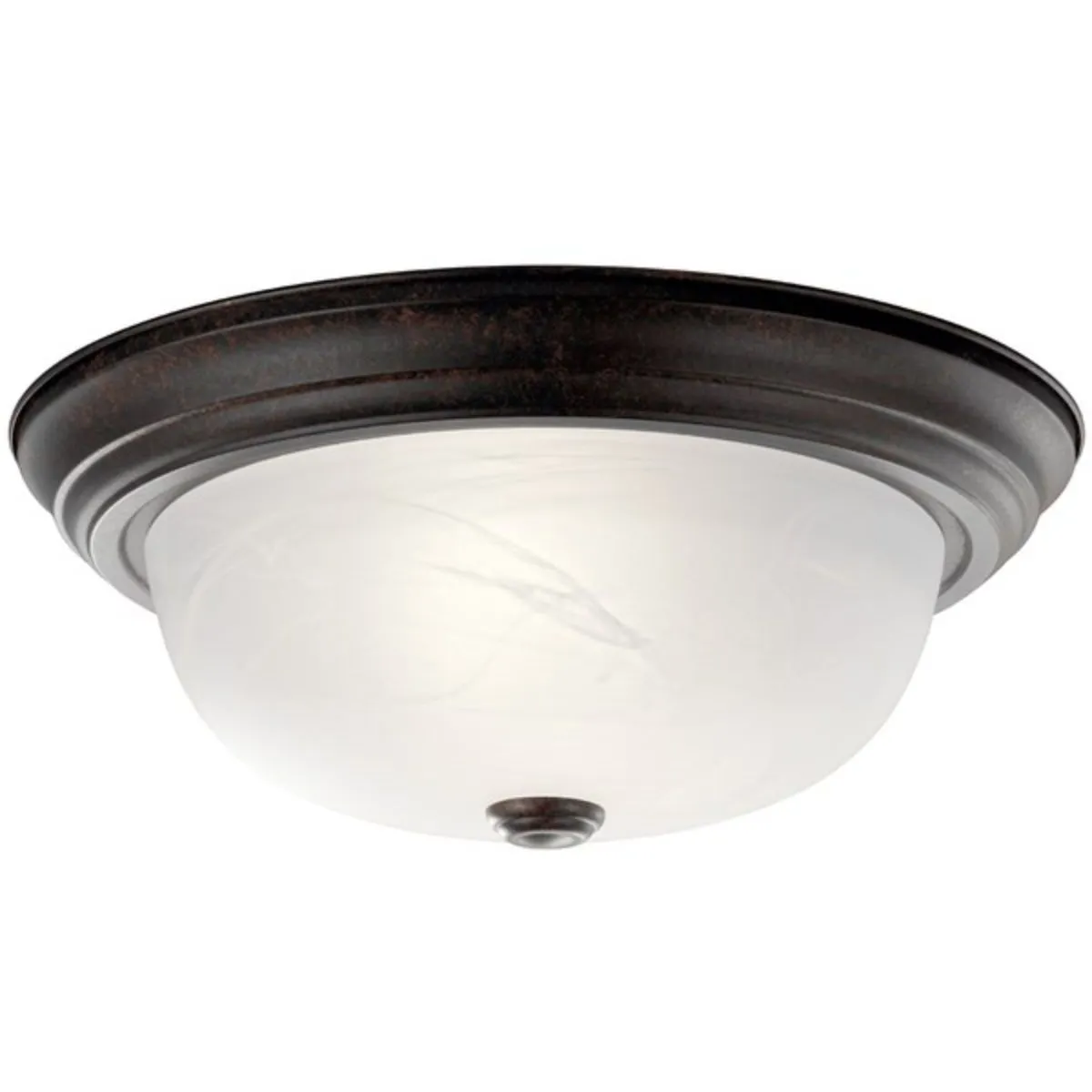 Flush Mount Light 13" 2-Light Bronze finish