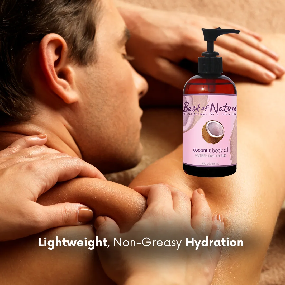 Fractionated Coconut Massage & Body Oil - 100% Pure