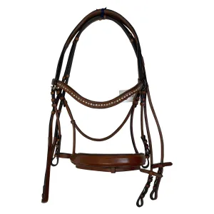 Halter Ego 'Savannah' Rolled Flash Snaffle Bridle in Oil Brown - Oversize