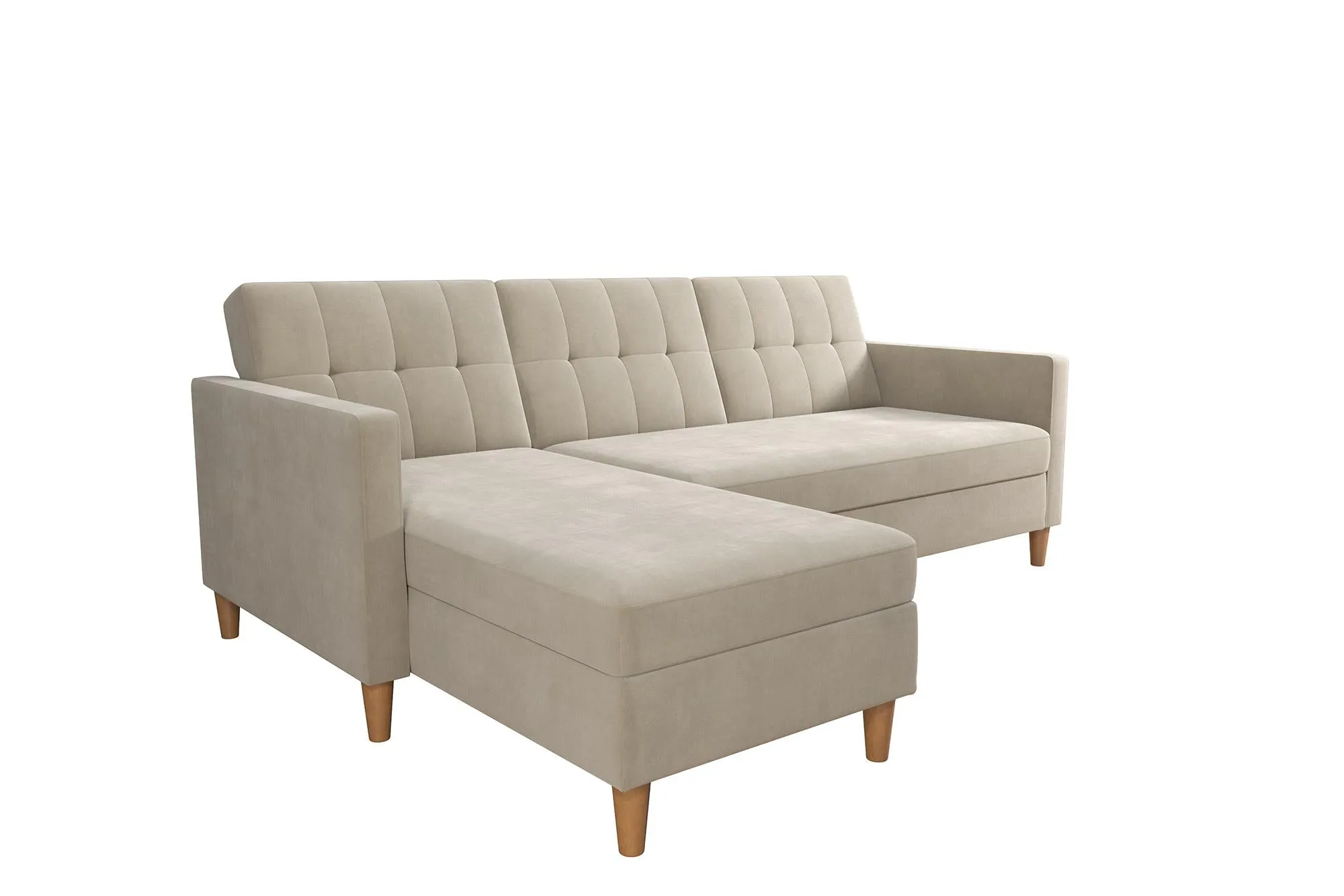 Hartford Reversible Sectional Futon Sofa with Storage