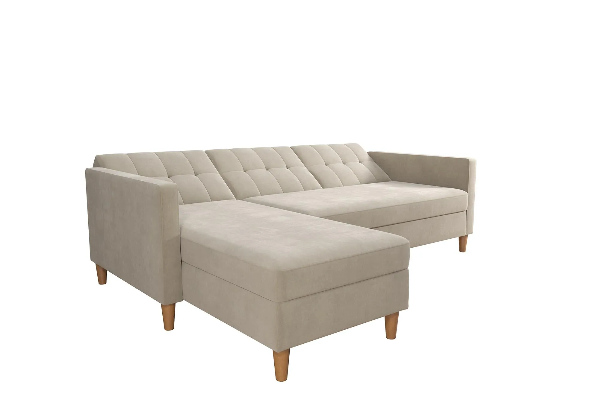 Hartford Reversible Sectional Futon Sofa with Storage