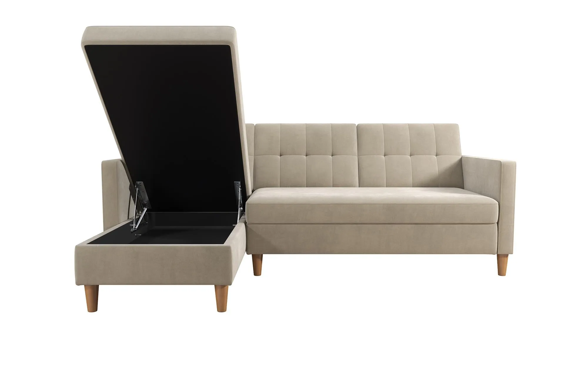 Hartford Reversible Sectional Futon Sofa with Storage