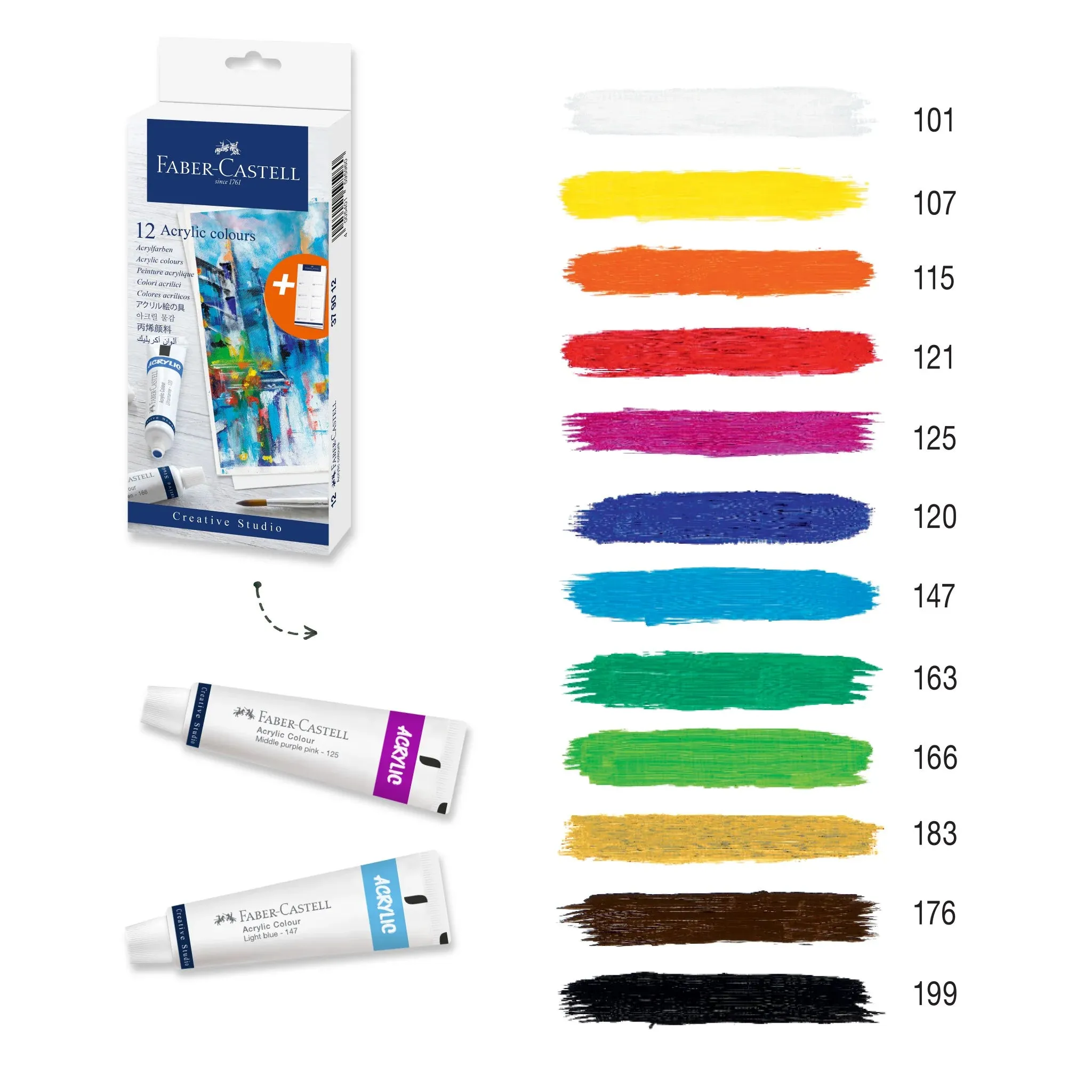 Liquid Paints Box of 12, Acrylic