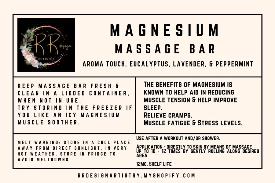 Magnesium Massage Bar - Massage Soap