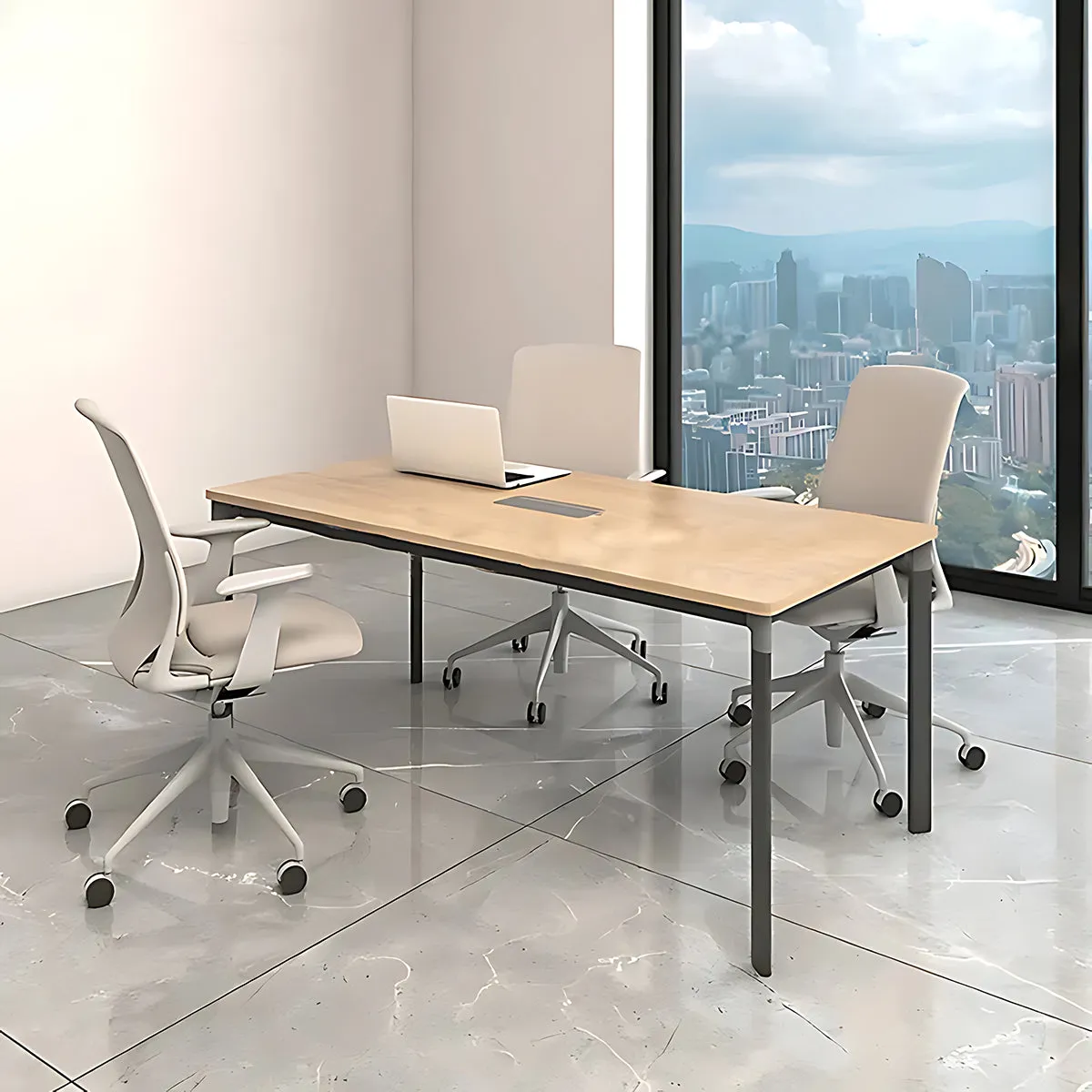 Modern Minimalist  Compact Office Desk Conference Table