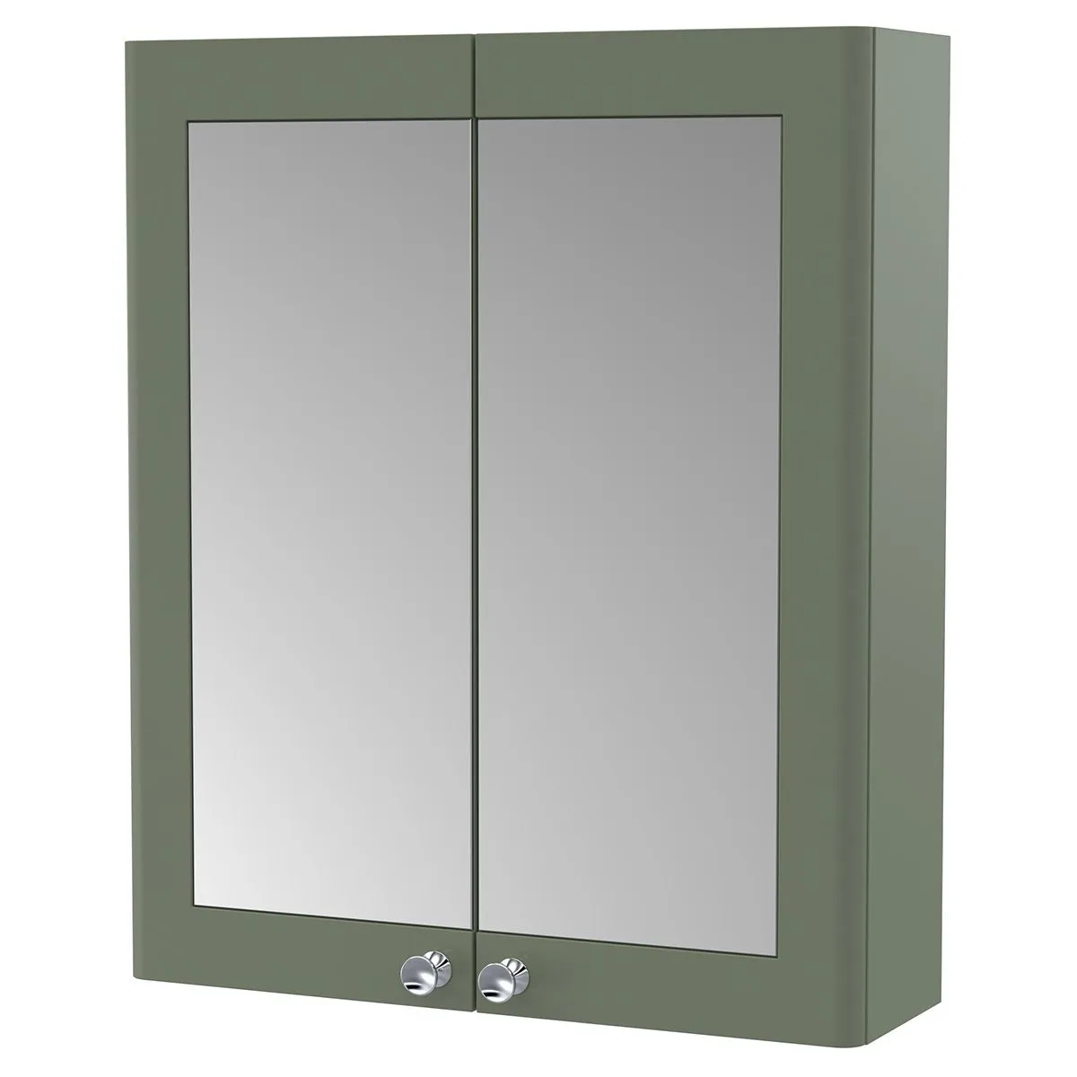 Nuie Classique 600 mm 2 Door Mirrored Bathroom Cabinet in Green