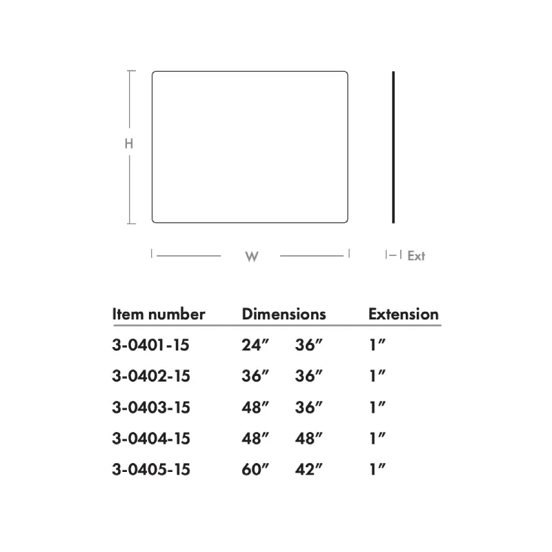 Oxygen 3-0401 Compact 24 x 36 LED Mirror, CCT Selectable