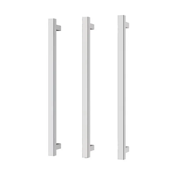 Phoenix Heated Triple Towel Rail Square 600mm - Chrome