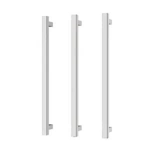 Phoenix Heated Triple Towel Rail Square 600mm - Chrome