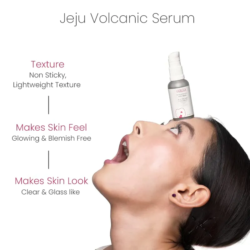 Prolixr Jeju Hyaluronic Acid and Niacinamide Face Serum - Hydrating | Brightening | Pore Tightening | Korean Skincare - 30ml