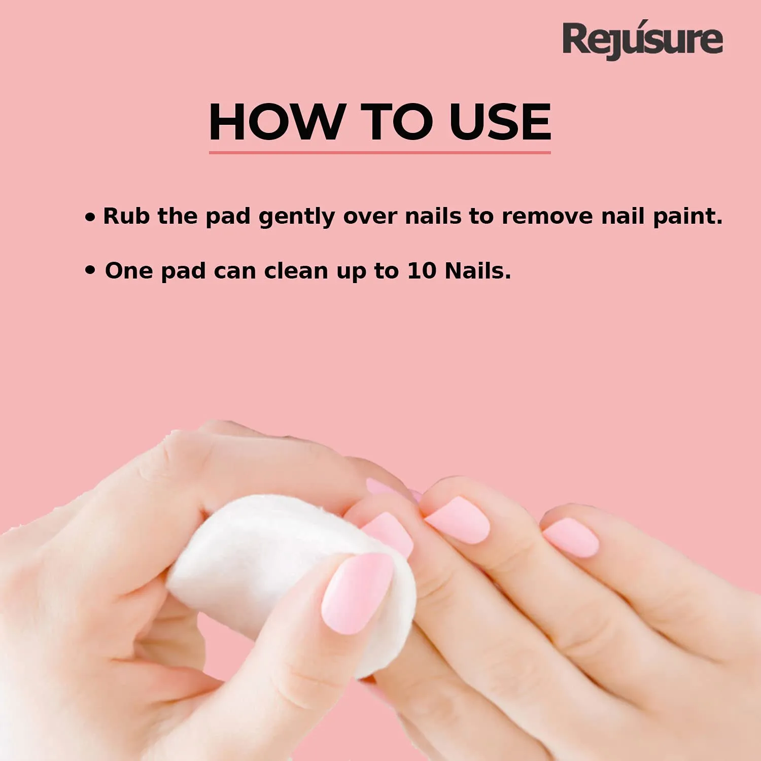 Rejusure Nail Polish Remover Pads Combo - Acetone-Free, Nourished & Moisturizing | Strawberry & Mixed Berries (30 30 Pads)