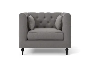 Sanremo Armchair Grey Linen Fabric