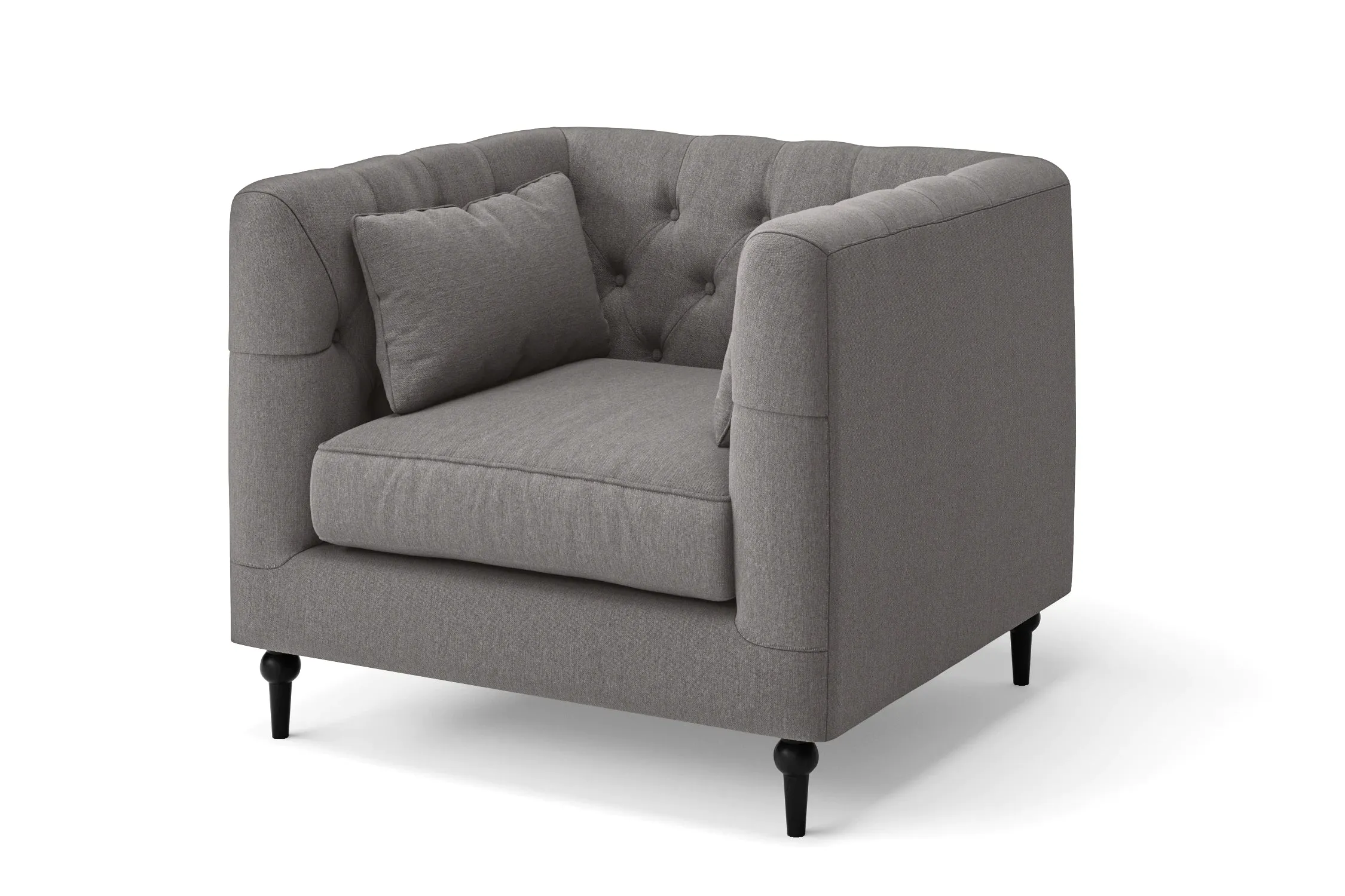 Sanremo Armchair Grey Linen Fabric