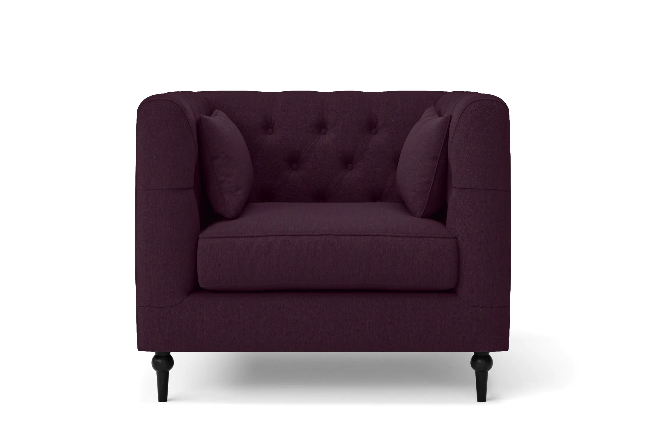 Sanremo Armchair Purple Linen Fabric