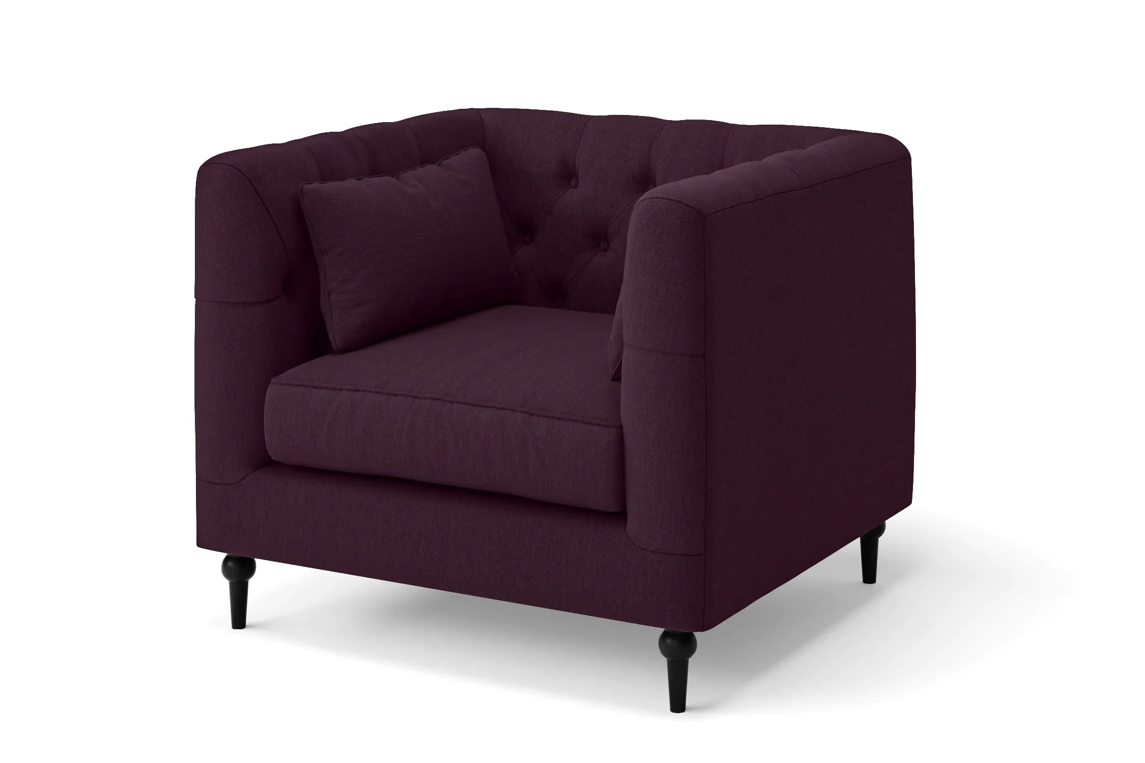 Sanremo Armchair Purple Linen Fabric