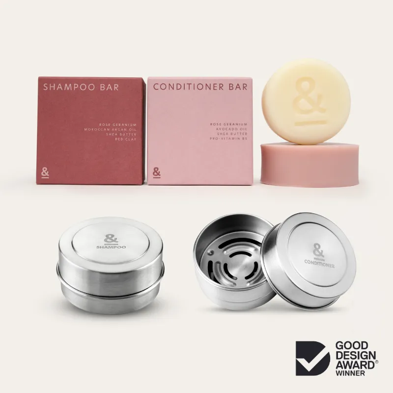 Shampoo & Conditioner Bar Set - For dry hair