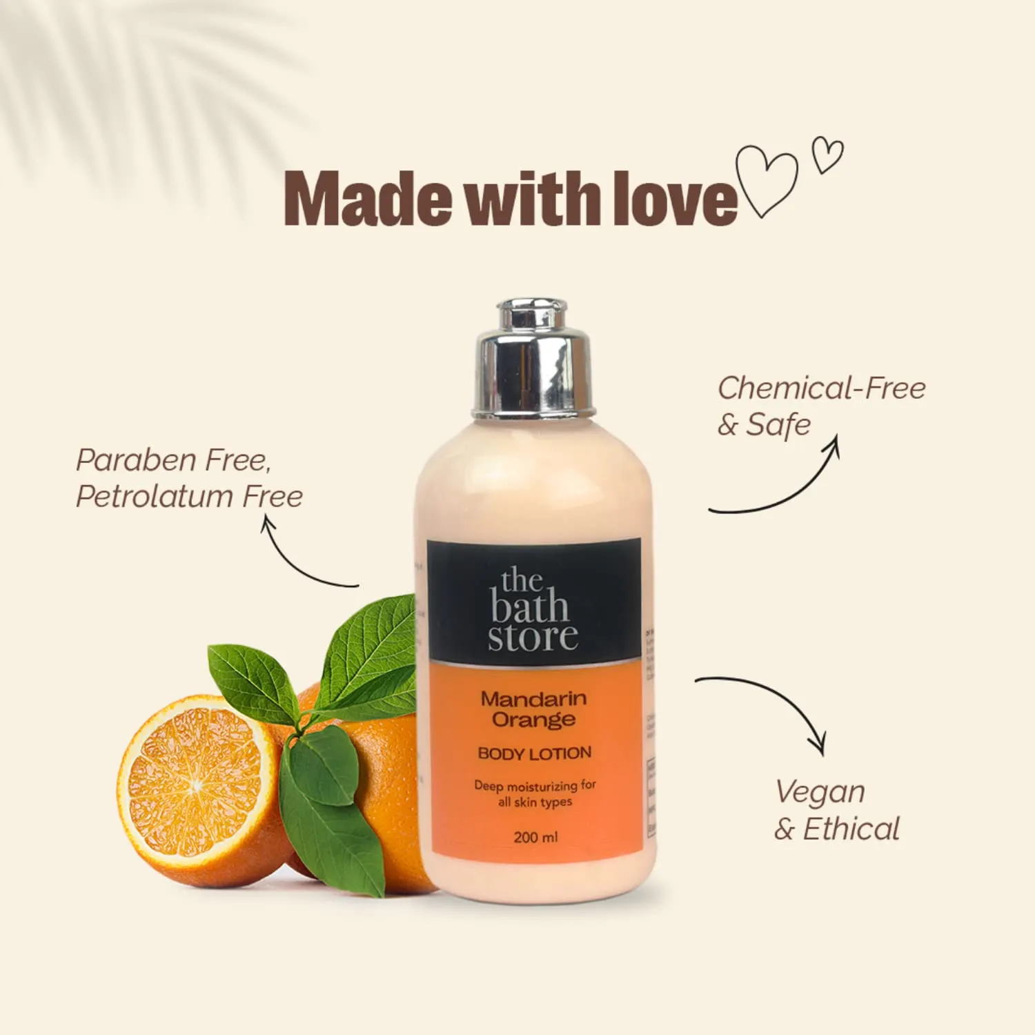 The Bath Store Mandarin Orange Body Lotion - Nourishing | Moisturizer | Smooth Skin (200ml)