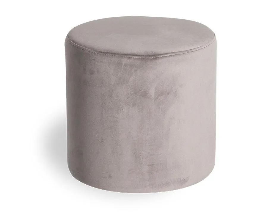 Tito Ottoman - Light Grey Velvet