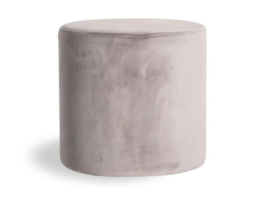 Tito Ottoman - Light Grey Velvet